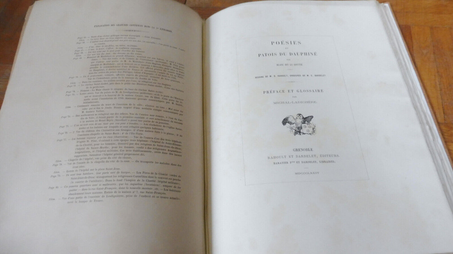 Grenoblo Malhérou (Blanc dit La Goutte) 1864 illus. Rahoult, Dardelet DAUPHINE