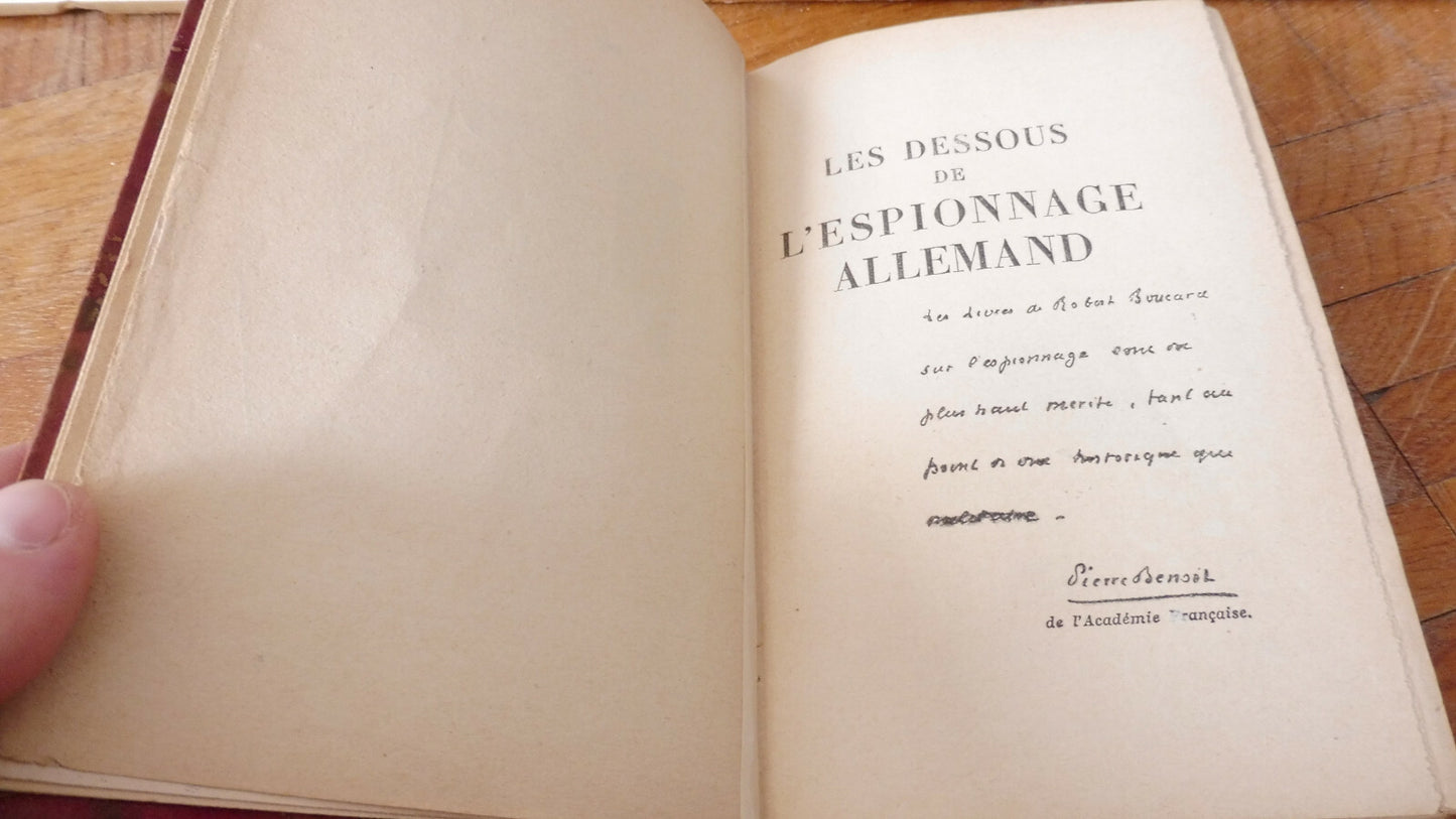 Les Dessous de l'espionnage allemand (Robert Boucard) s.d. ENVOI