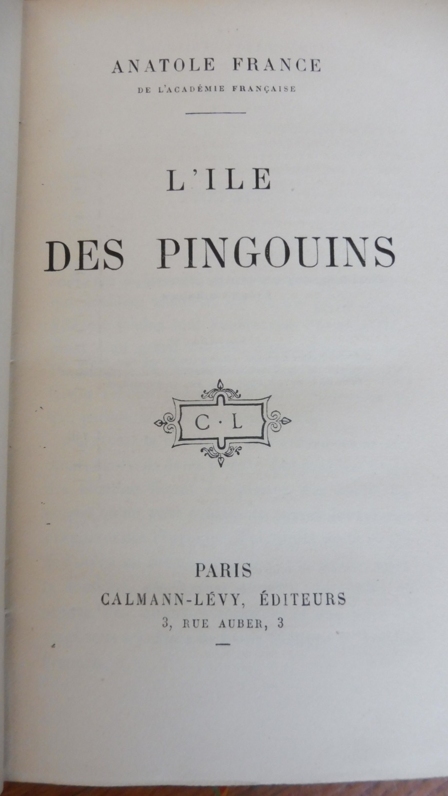 L'Île aux pingouins (Anatole France) 1908