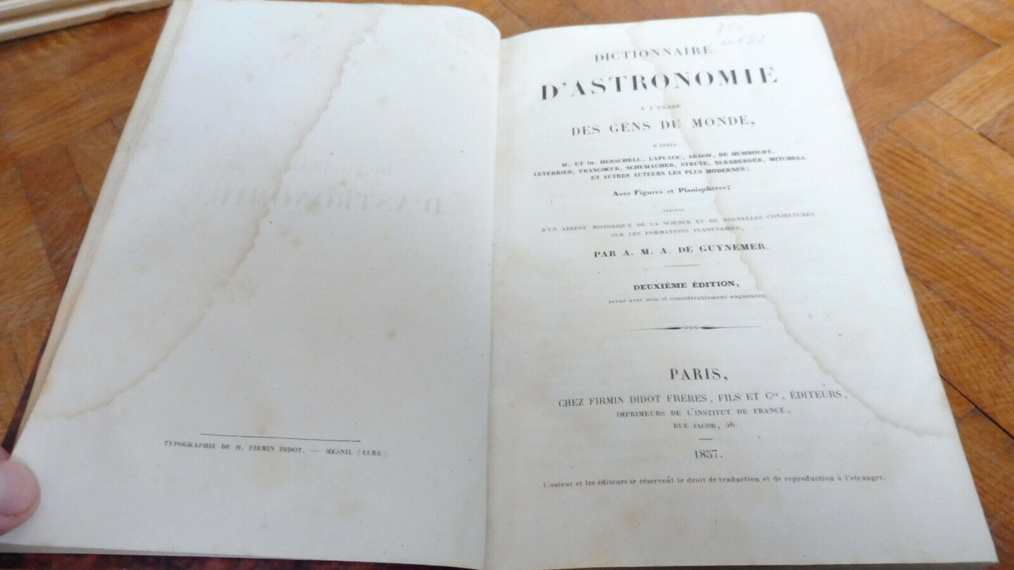 Dictionnaire d'astronomie (De Guynemer) 1857