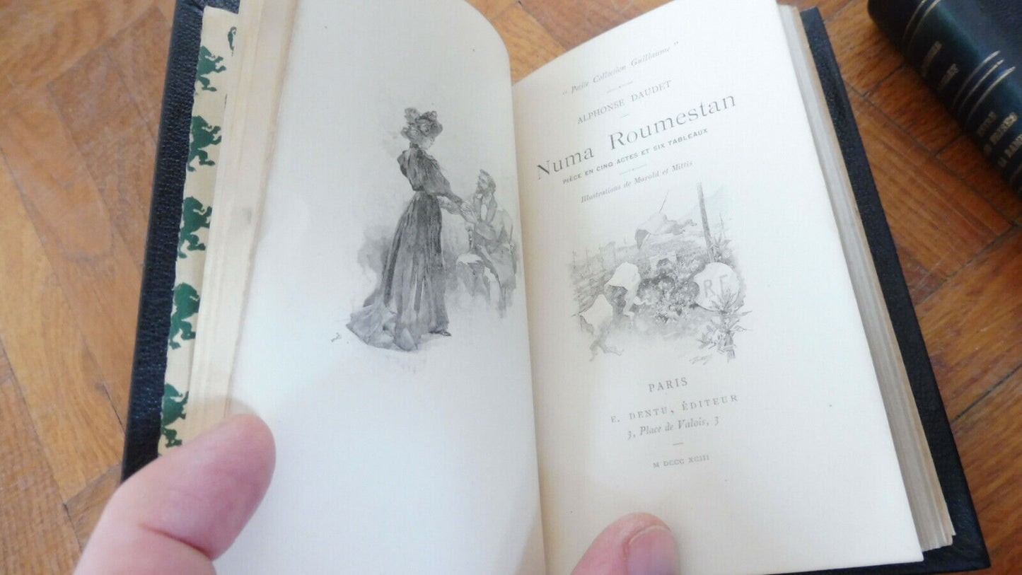 Numa Roumestan + Entre les Frises et la Rampe (Alphonse Daudet) 1893 2 vol.