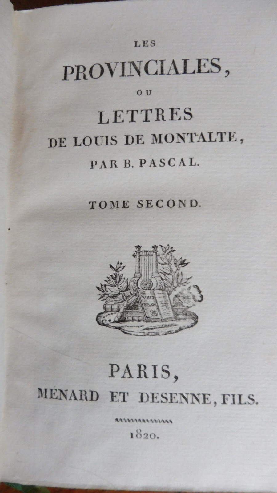 Les Provinciales (Blaise Pascal) 1820 2/2