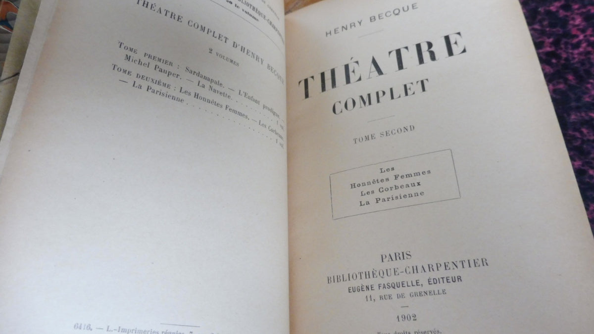 Théâtre complet de Henry Becque 1902 2/2