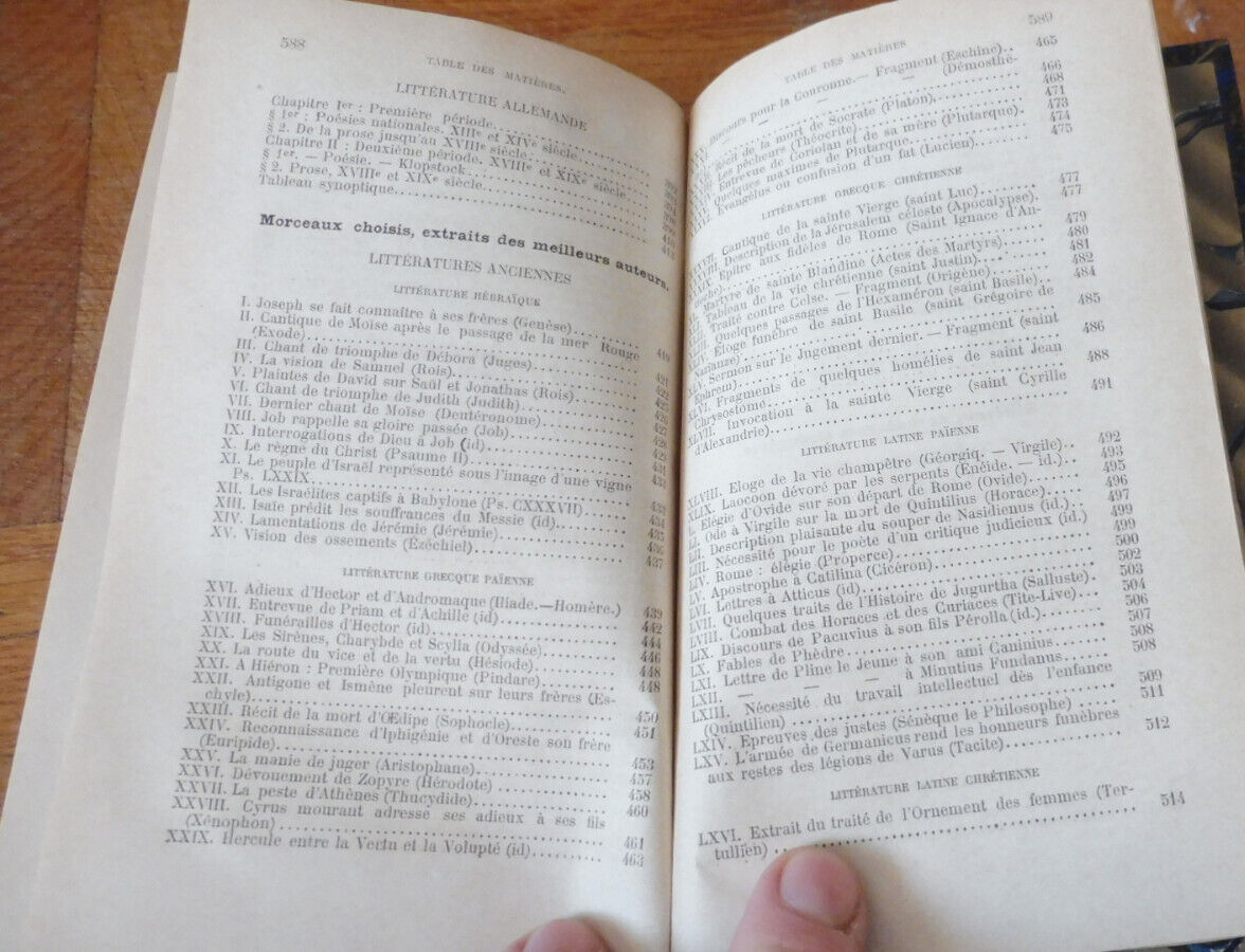 Histoire des littératures anciennes et modernes 1882