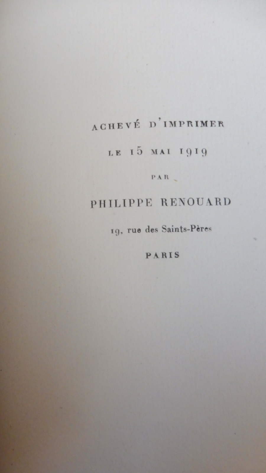 Les Mains de Jeanne-Marie (Arthur Rimbaud) 1919 NUMEROTE Vergé dArches EO