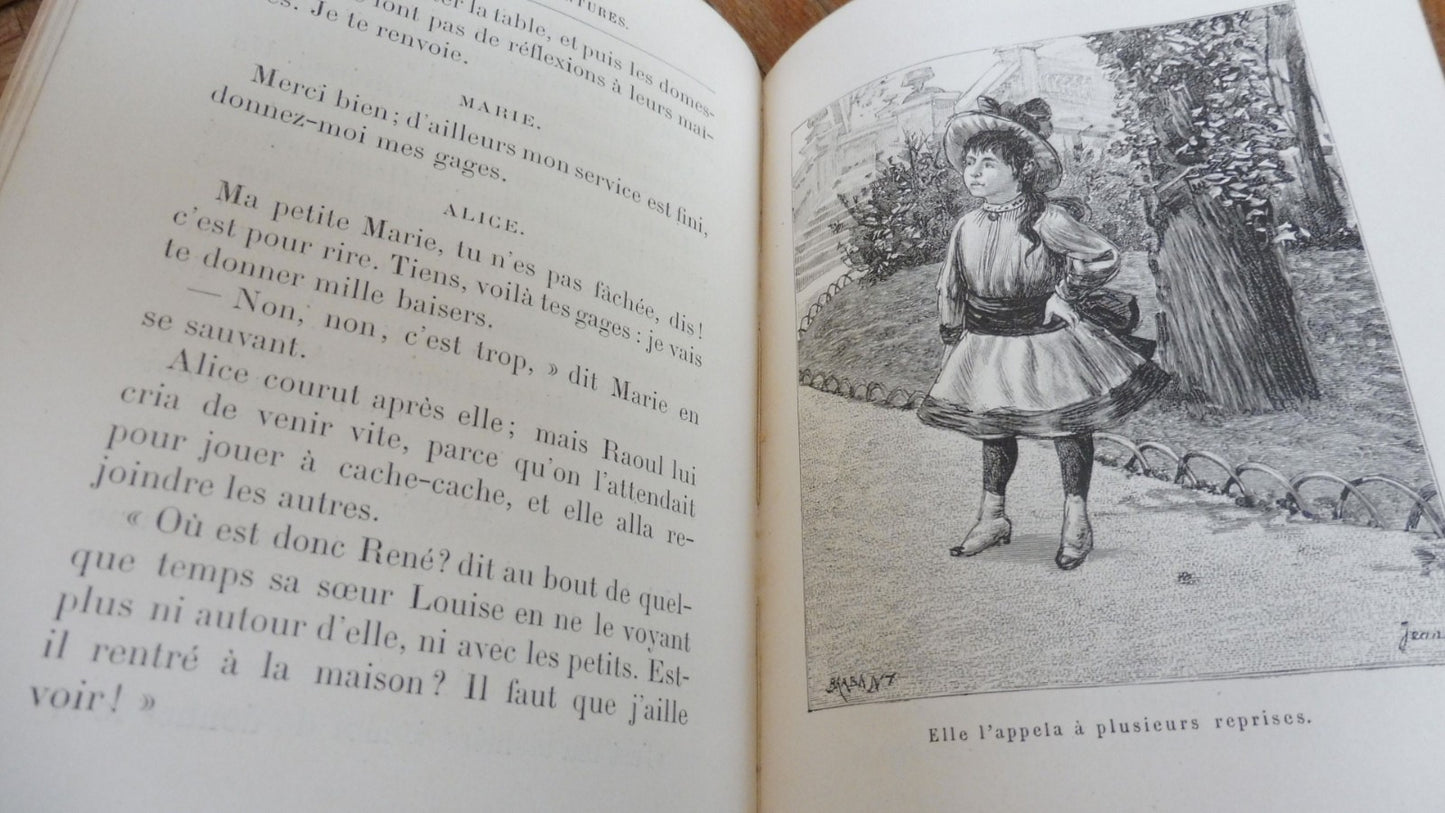 Plaisirs et aventures (Chéron De La Bruyère) 1886 illus. Jeanniot CARTONNAGE