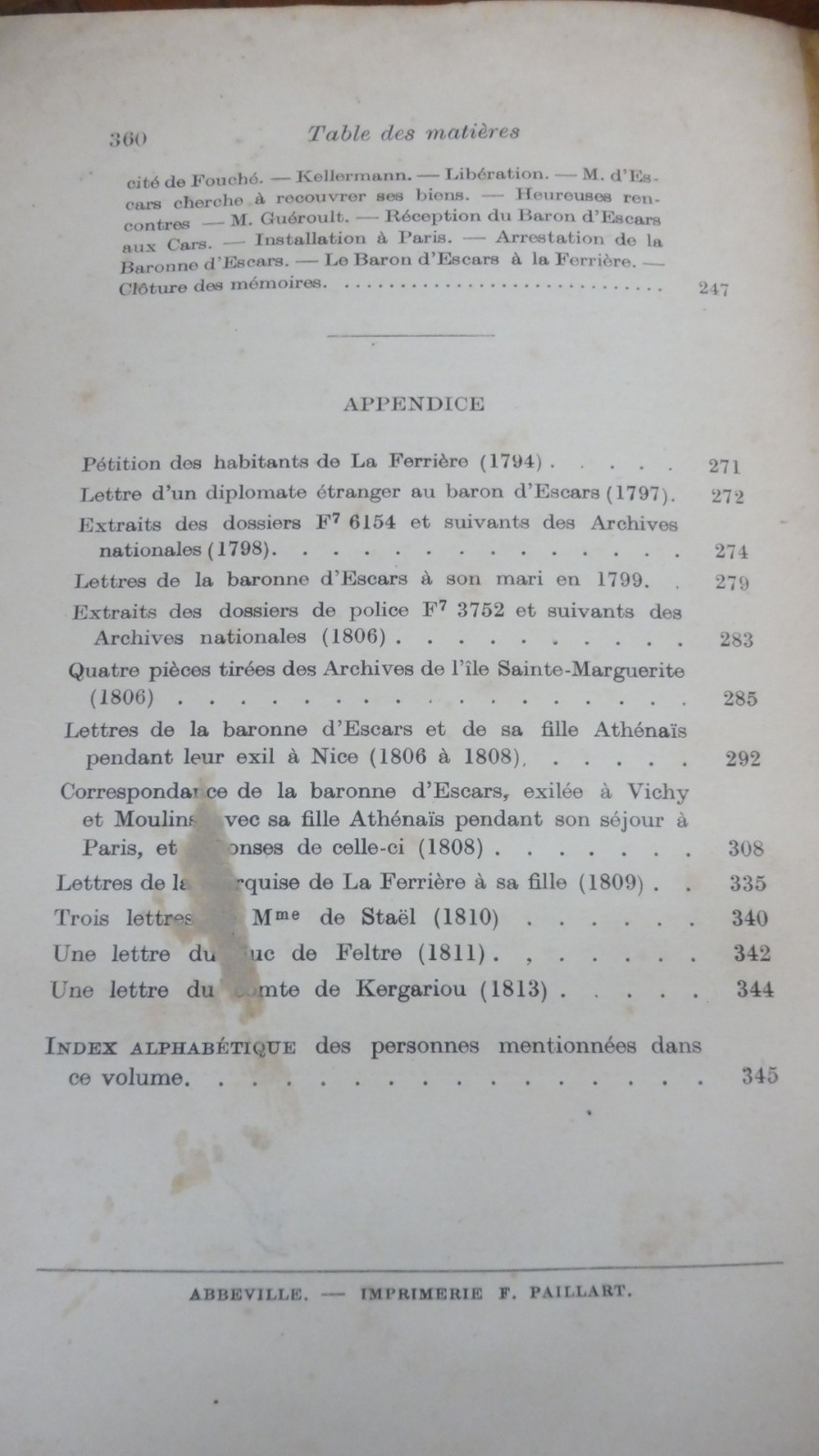 Mémoires de la Marquise de Nadaillac, Duchesse D'Escars (de Nadaillac) 1912