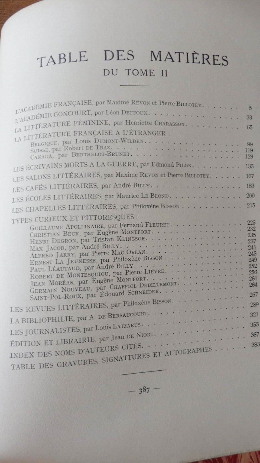 Vingt-cinq ans de littérature française (E. Montfort) s.d. 2/2 SIGNE NUMEROTE