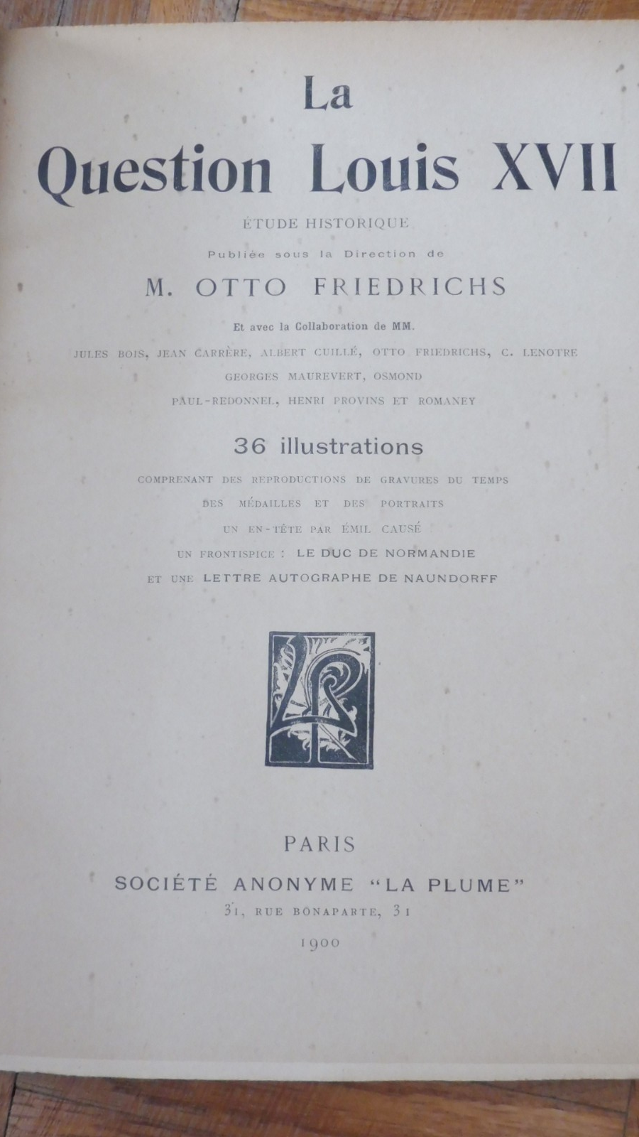 La Question de Louis XVII (Otto Friedrichs) 1900
