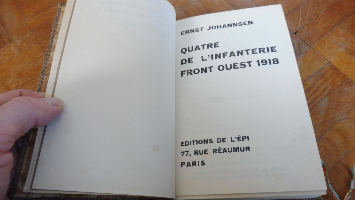 Quatre de l'infanterie Front Ouest 1918 (Ernst Johannsen) 1929 EO