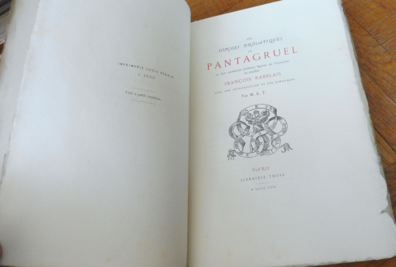 Les Songes drôlatiques de Pantagruel (Rabelais) 1869