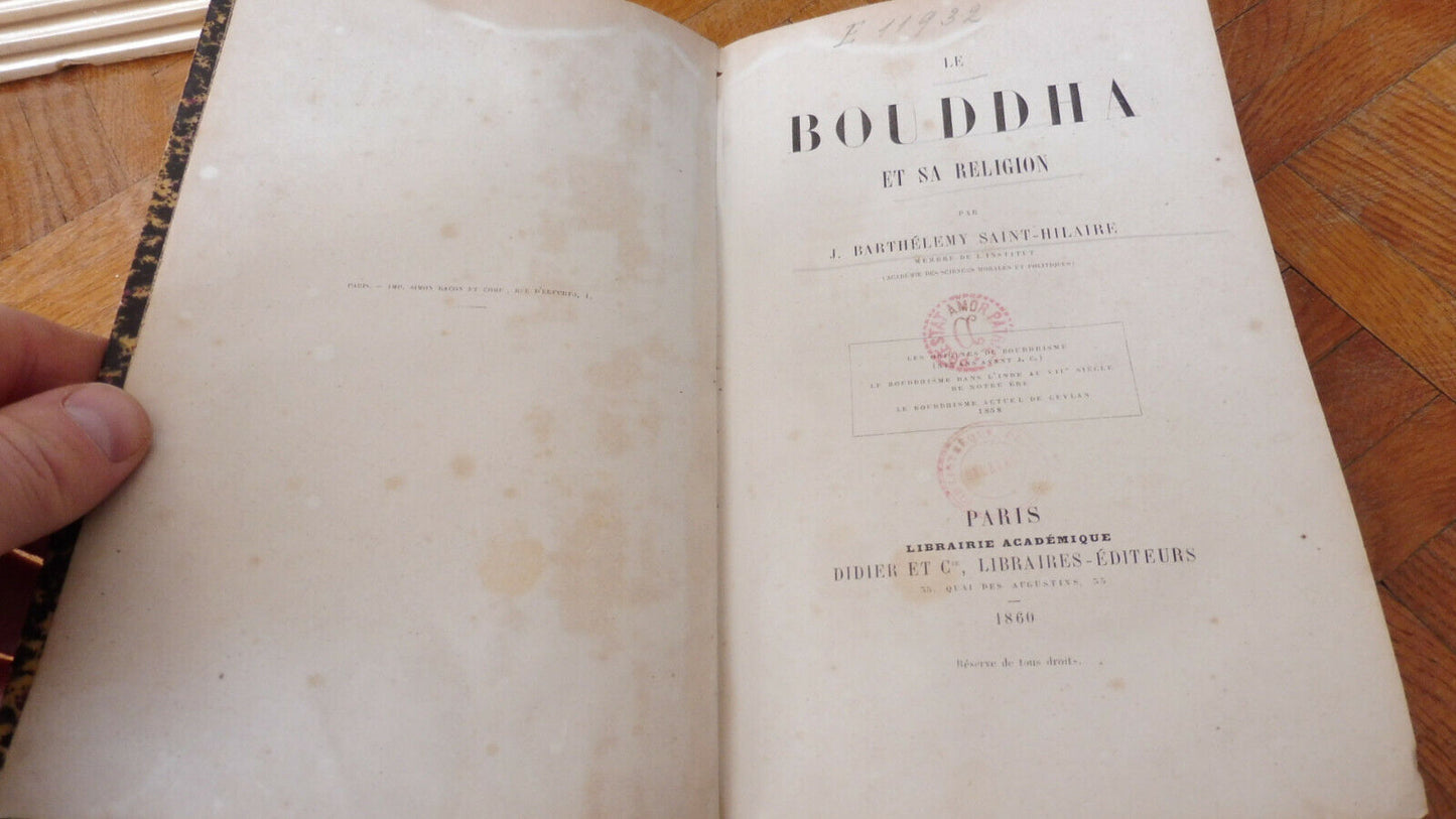 Le Bouddha et sa religion (Barthélémy de Saint-Hilaire) 1860