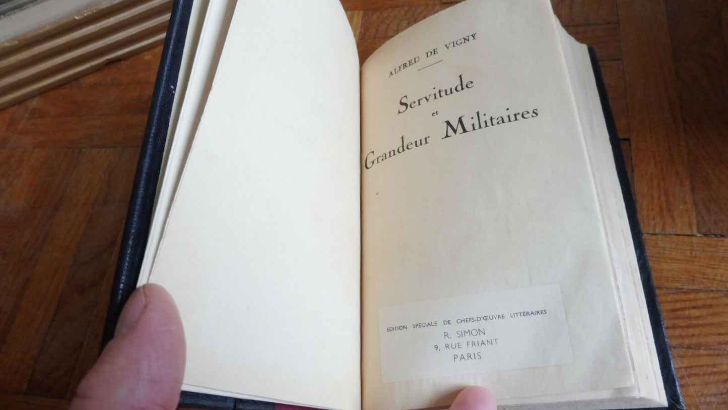 Servitude et grandeur militaires (A. de Vigny) 1934