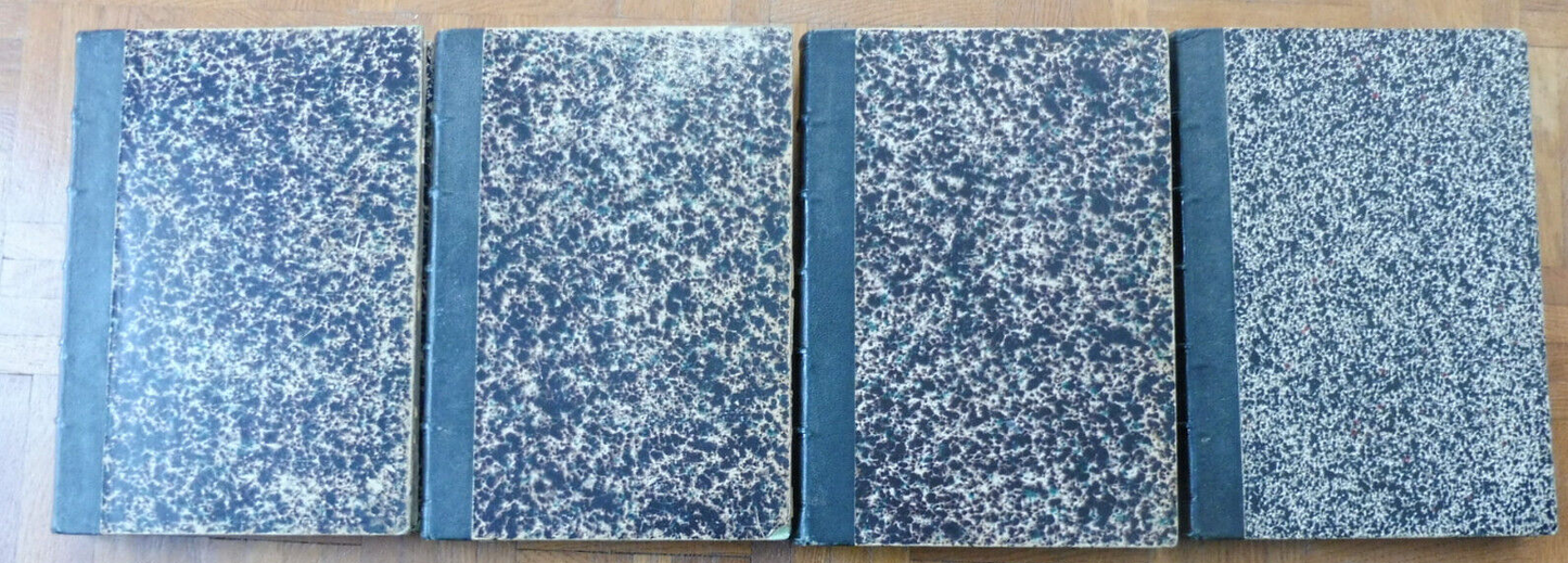 Oeuvres illustrées de Balzac 1874 8 vol. en 4 tomes illus. Daumier, Johannot...