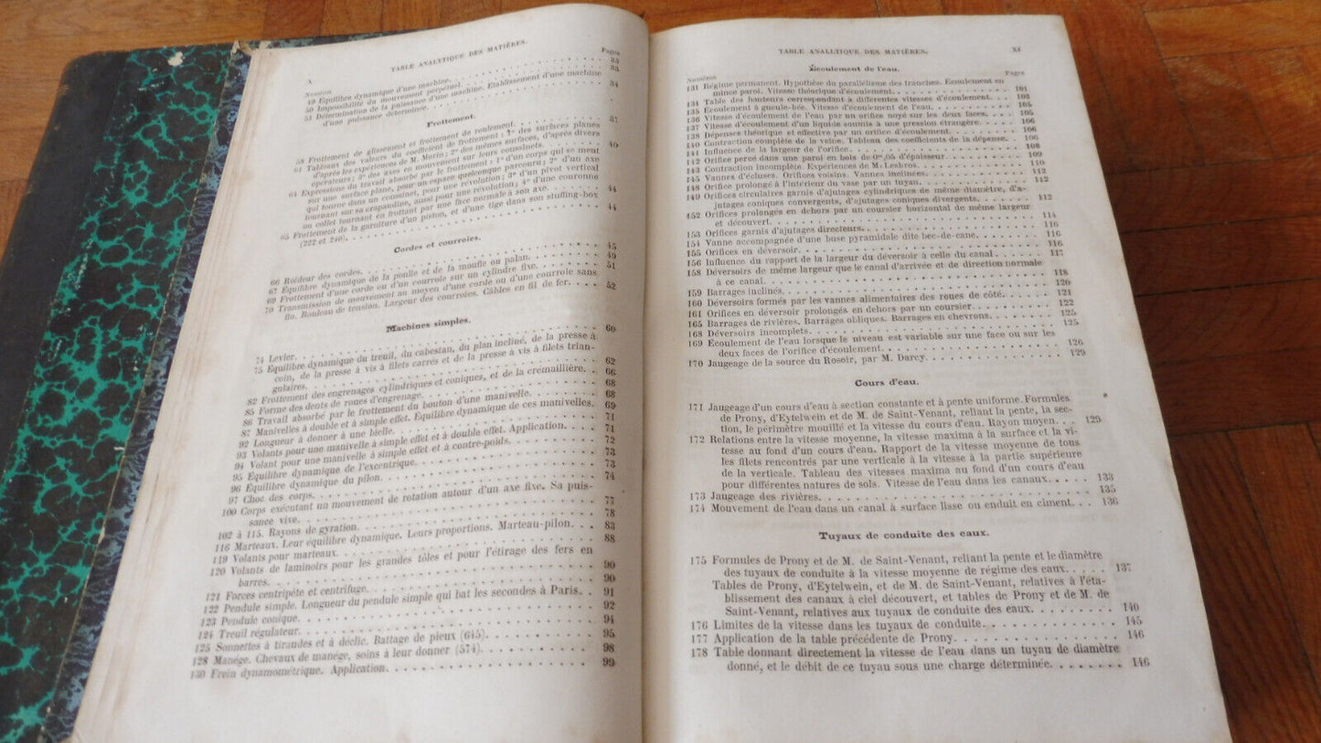Introduction à la science de l'ingénieur (J. Claudel) 1866 2 vol. COMPLET