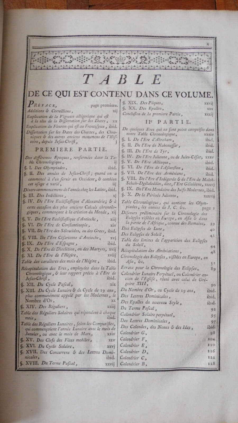 L'Art de vérifier les dates (Charles Clémencet) 1770 IN FOLIO