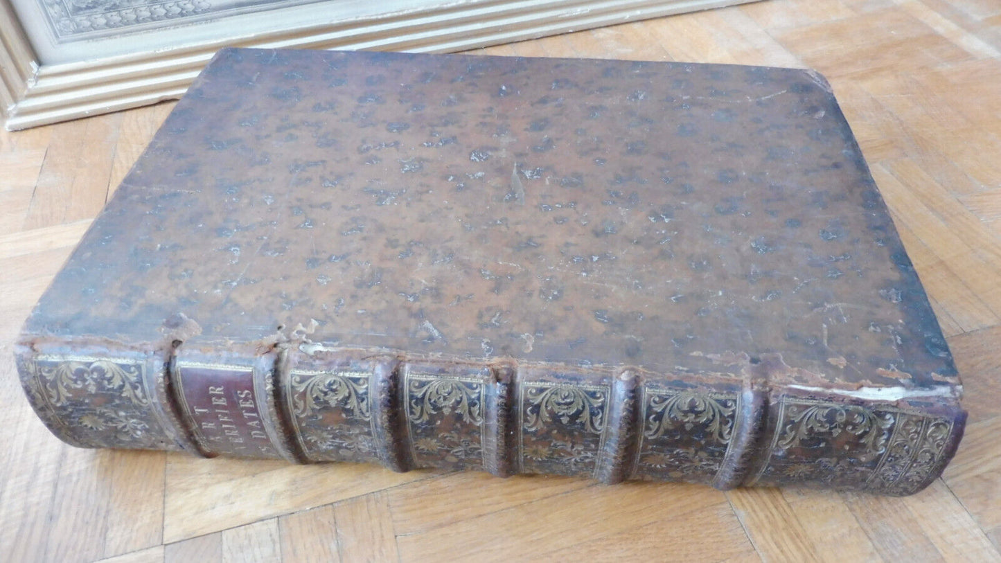 L'Art de vérifier les dates (Charles Clémencet) 1770 IN FOLIO