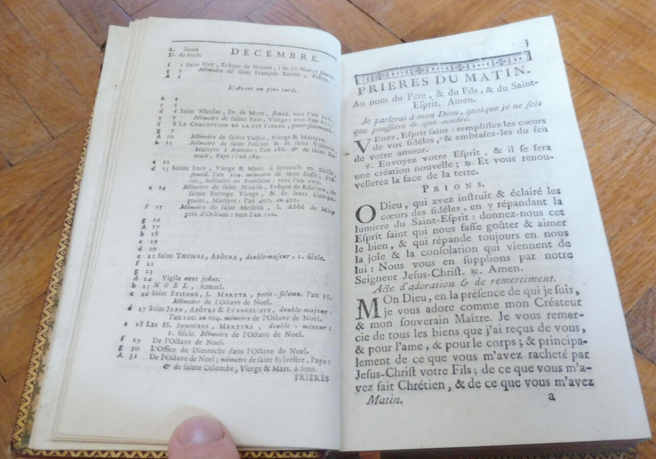 Livre d'Eglise Latin-François. Office du matin. Partie d'été 1765