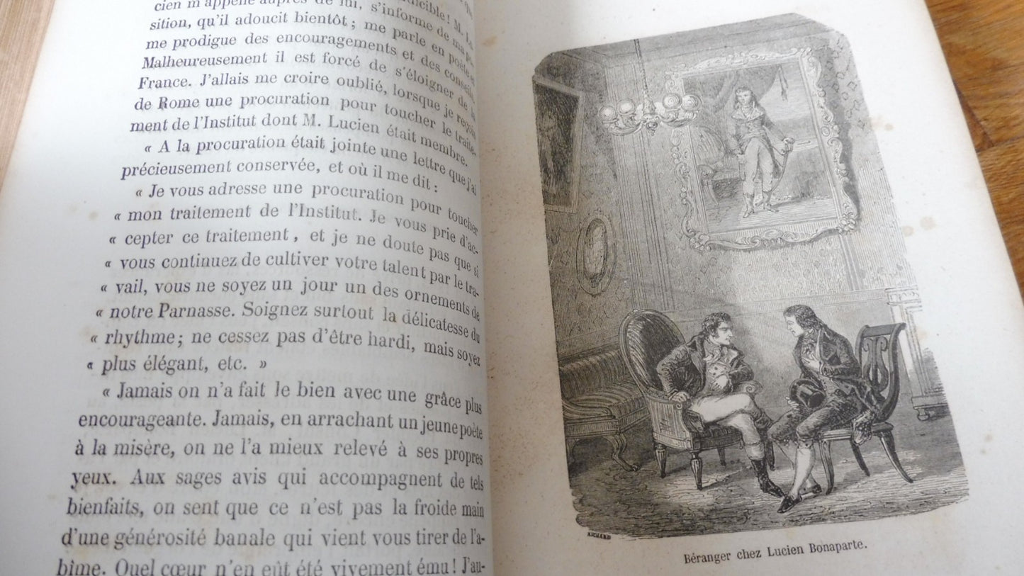 Mémoires authentiques de Béranger (M. C. Leynadier) 1858 illus. Coppin & Richard