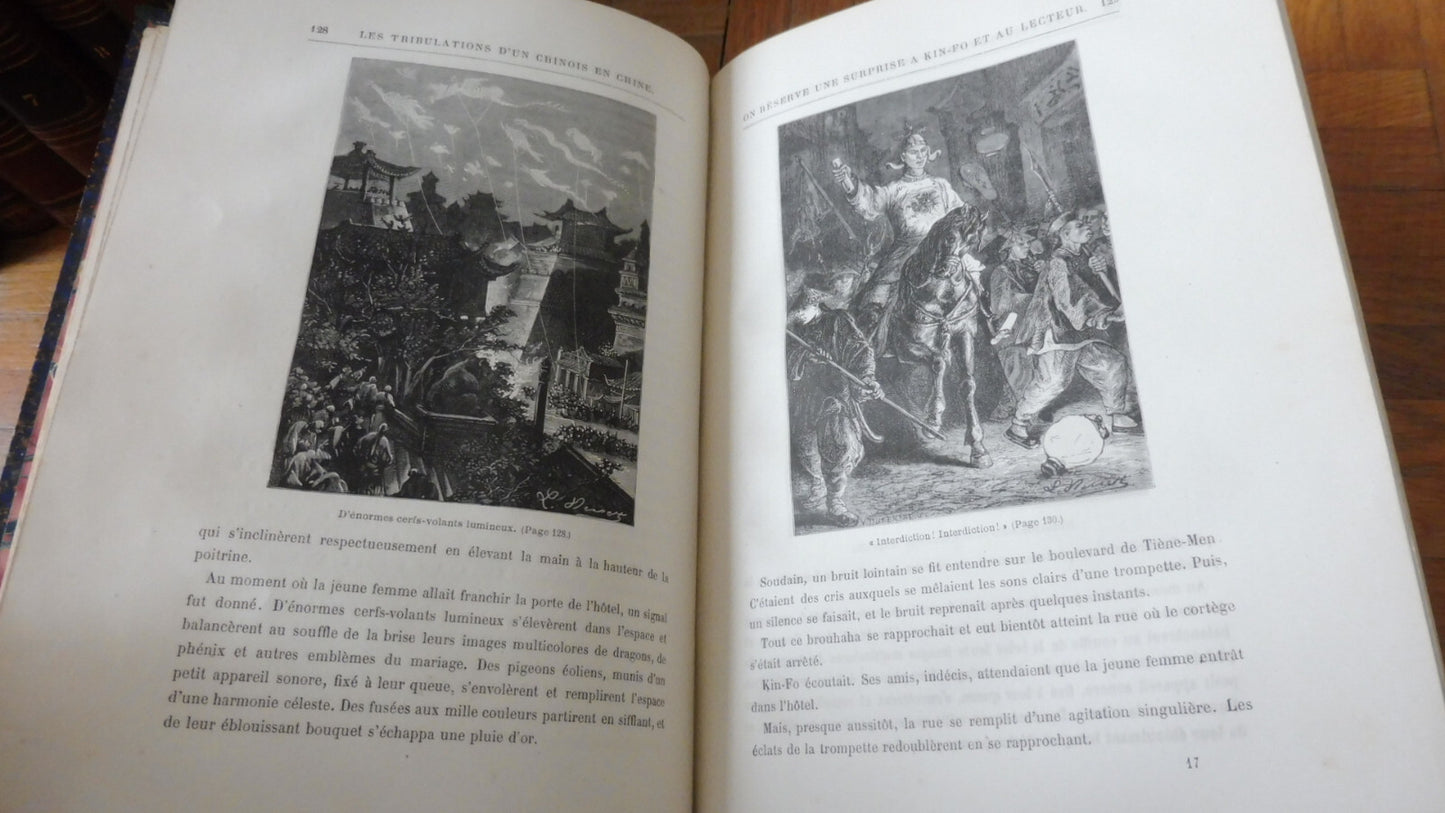 Tribulations d'un chinois. Les 500 millions de la Begum (J. Verne) illus. Benett