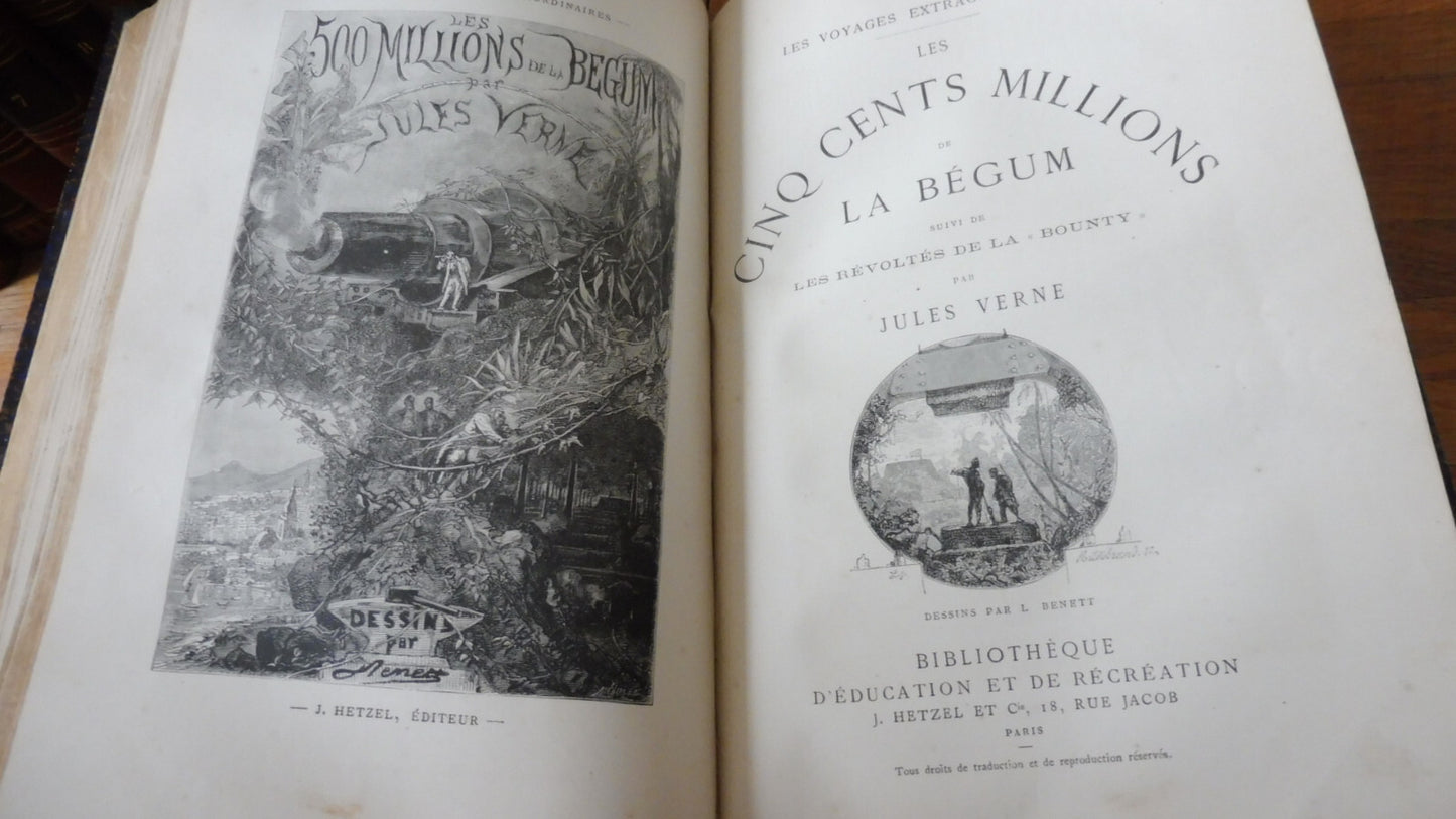 Tribulations d'un chinois. Les 500 millions de la Begum (J. Verne) illus. Benett