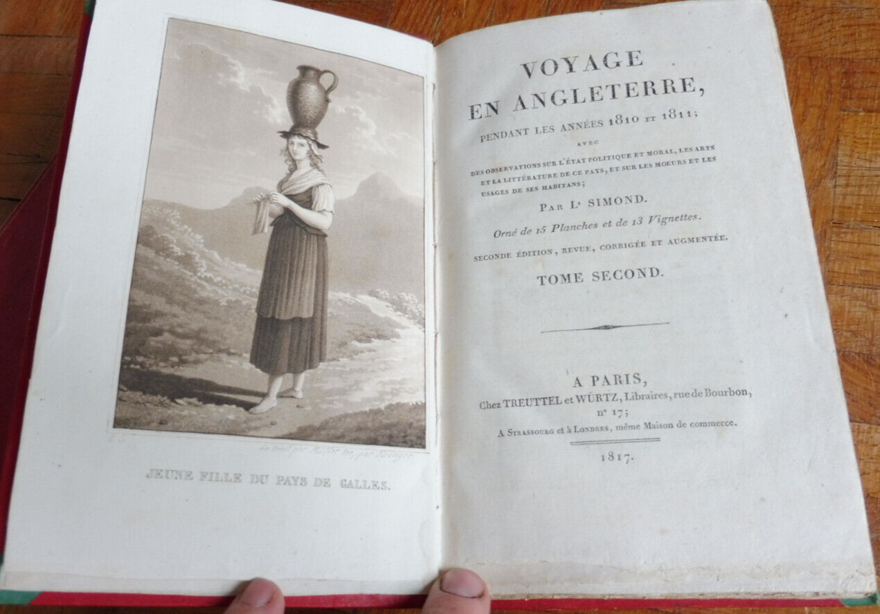 Voyage en Angleterre pendant les années 1810 et 1811 (Louis Simond) 1817 2/2