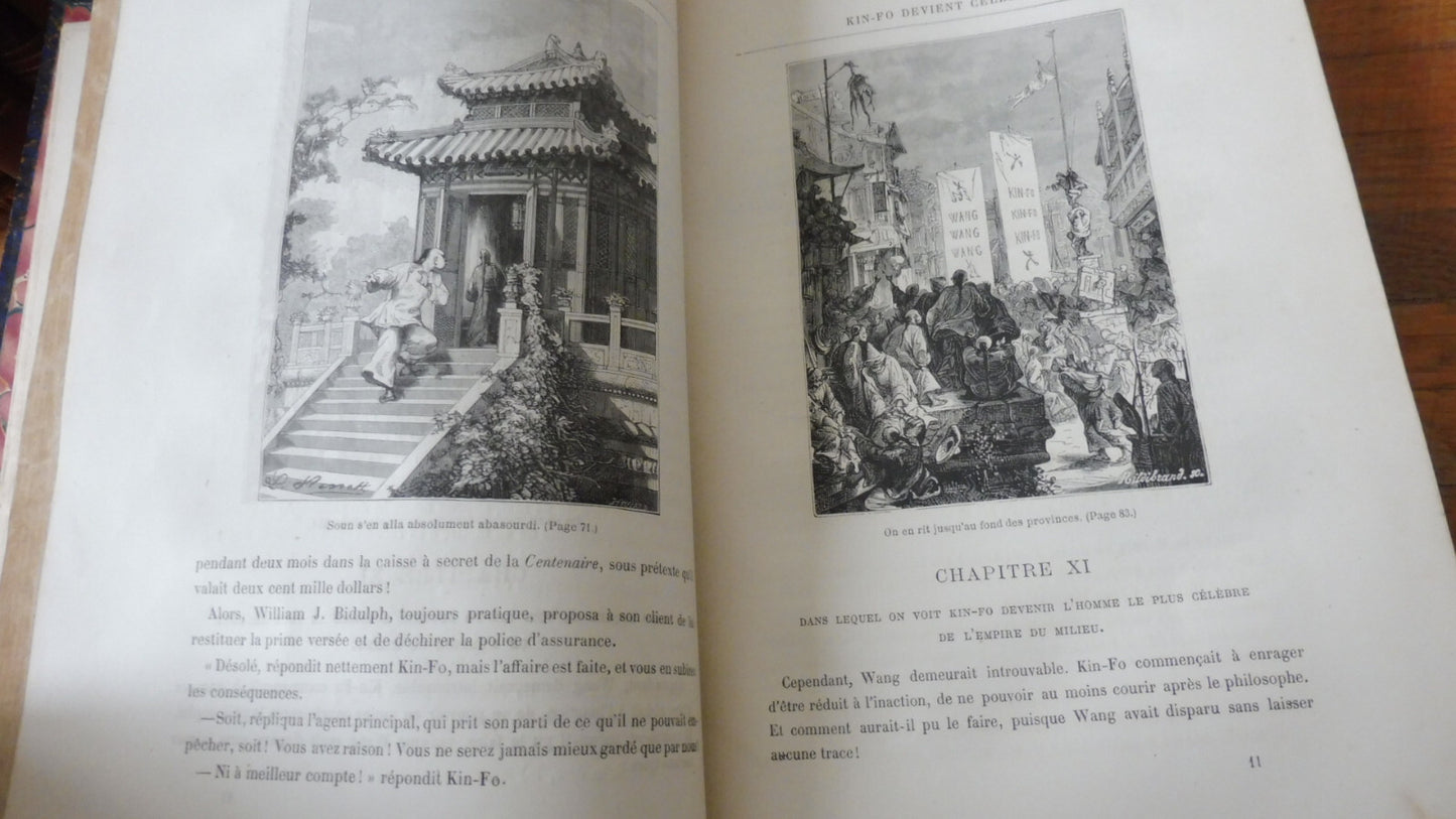 Tribulations d'un chinois. Les 500 millions de la Begum (J. Verne) illus. Benett