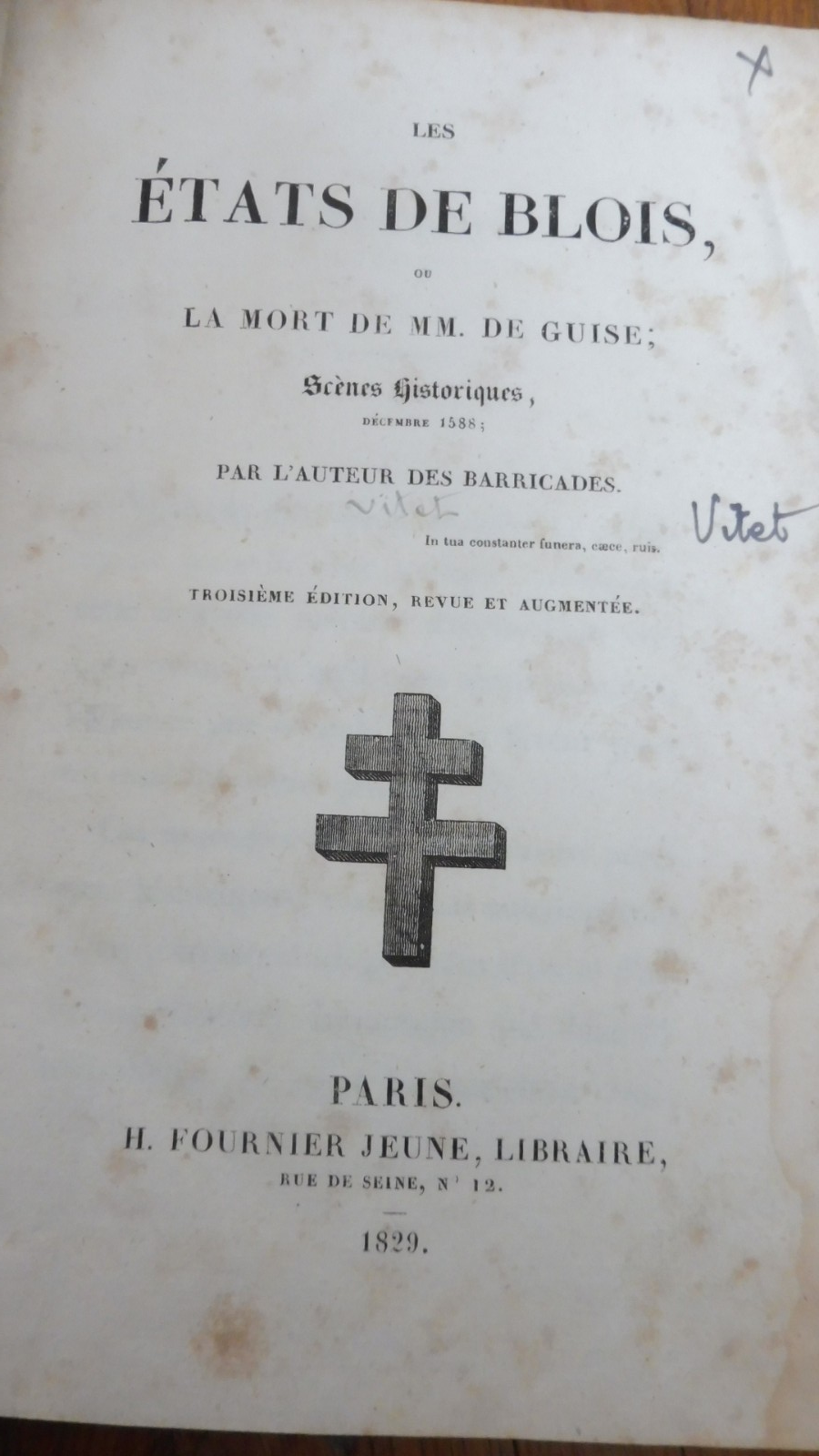 Les Etats de Blois (Louis Vitet) 1829