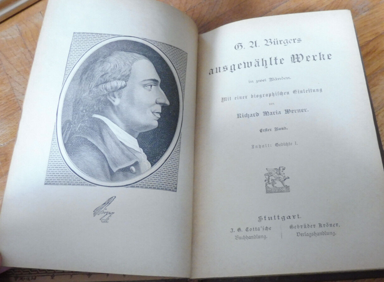Bürgers ausgewälte Werke s.d. 2 vol.