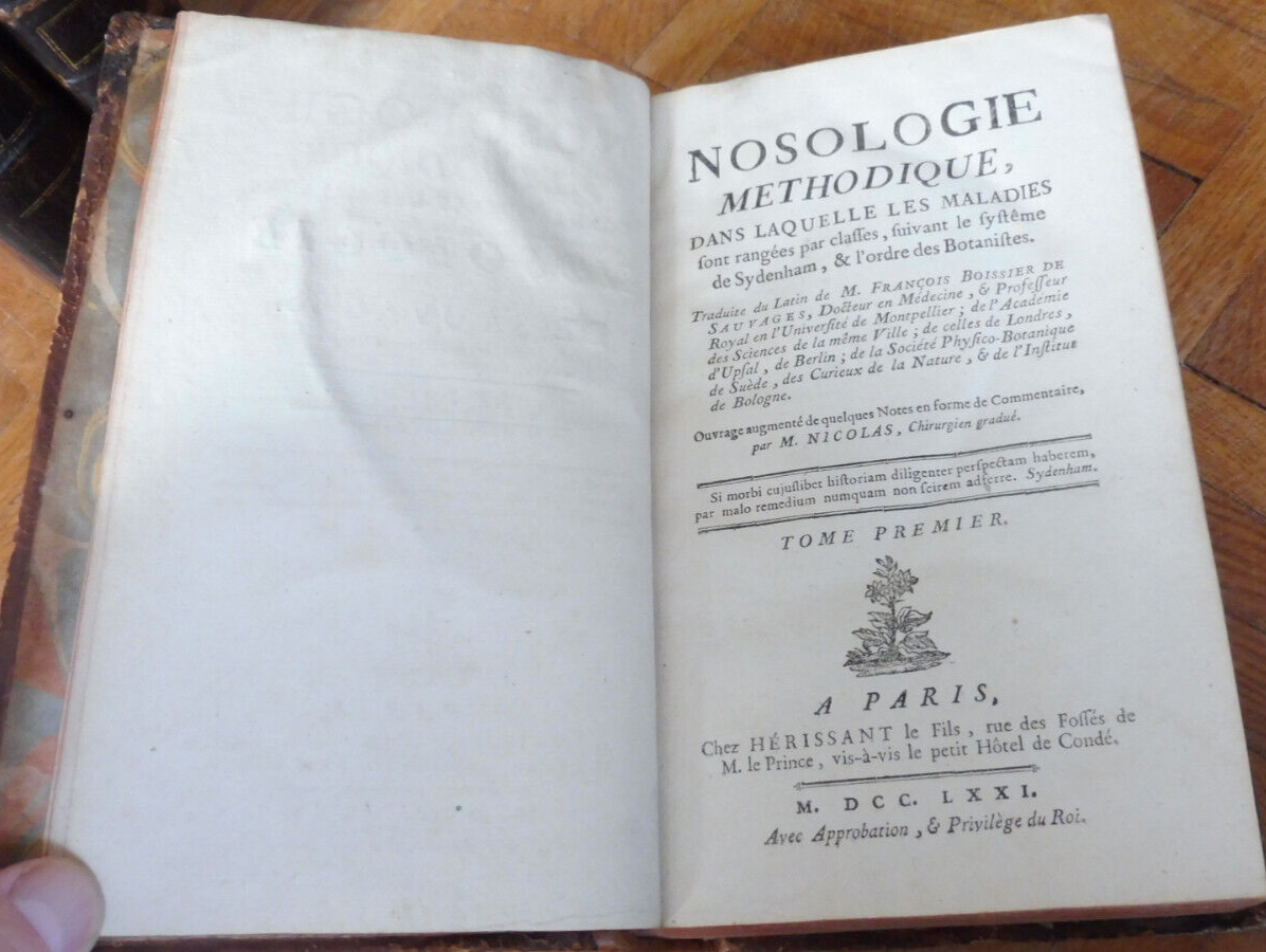 Nosologie méthodique (F. Boissier de Sauvages) 1771 3/3