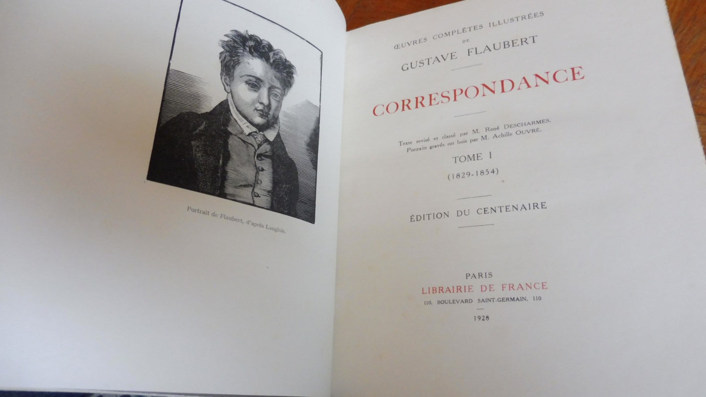 Correspondance de Gustave Flaubert 1928 illus. Ouvré 3/3