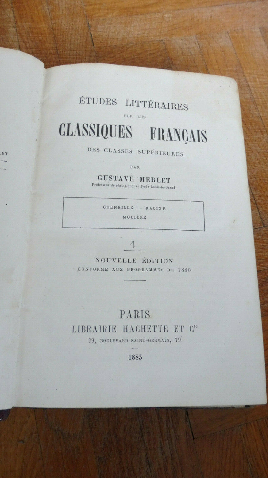 Etudes littéraires sur les classiques français (G. Merlet) 1883 2/2