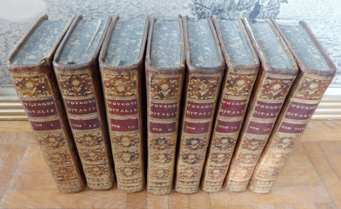 Voyage d'un françois en Italie (Lalande) 1769 8 vol.