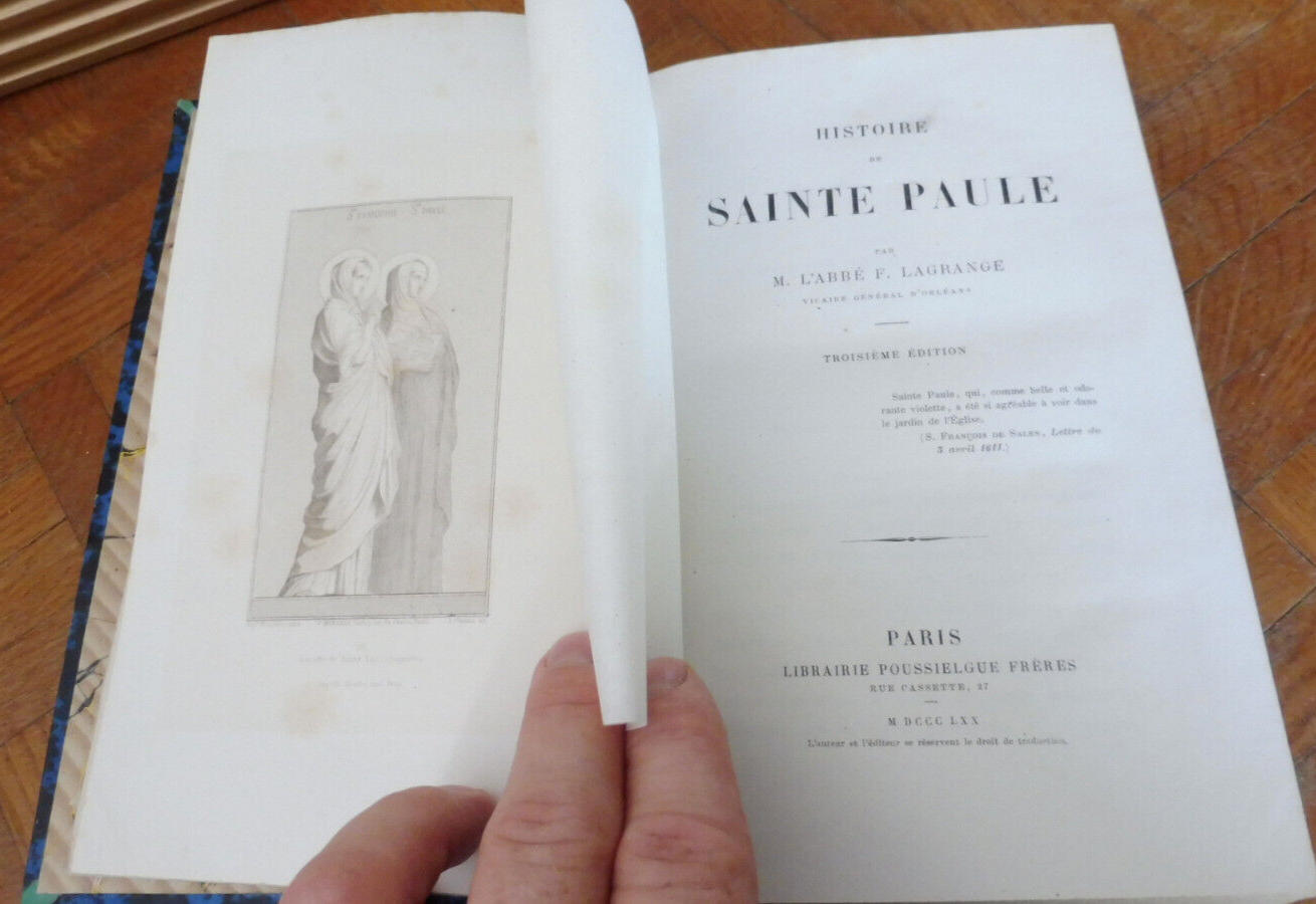 Histoire de Sainte Paule (F. Lagrange) 1870