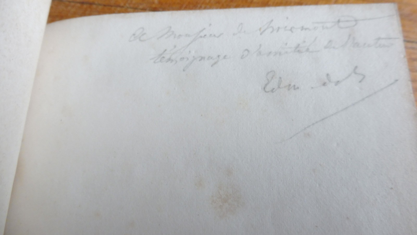 Feuilles détachées (Edmond de Beauverger) 1845 ENVOI EO