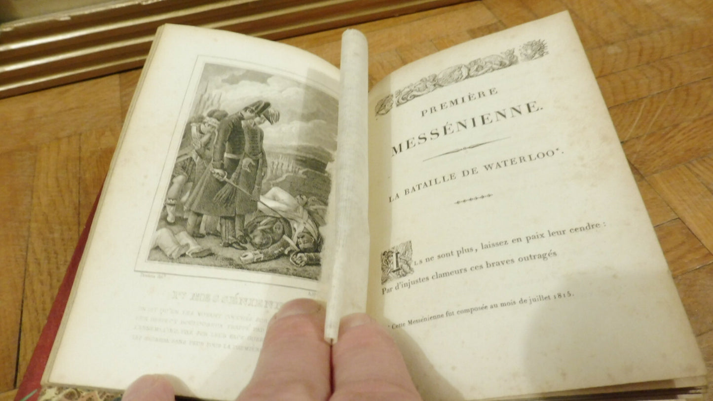 Messéniennes et poésies (Casimir Delavigne) 1826 2 tomes en 1 vol.
