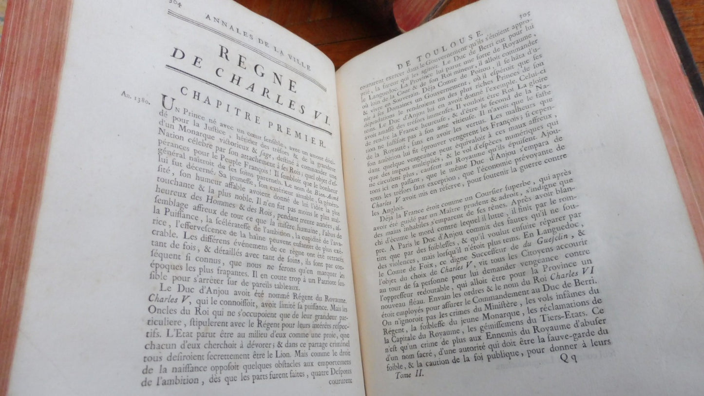 Annales de la ville de Toulouse (Durosoi) 1771 5 tomes en 4 vol.