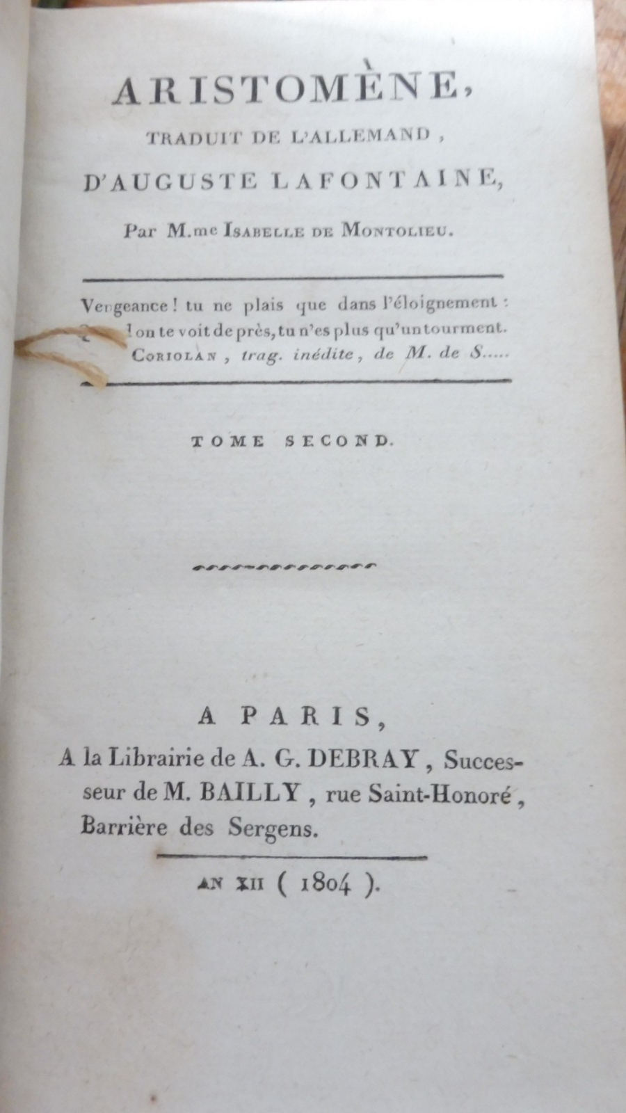 Aristomène (Auguste Lafontaine) 1804 2/2