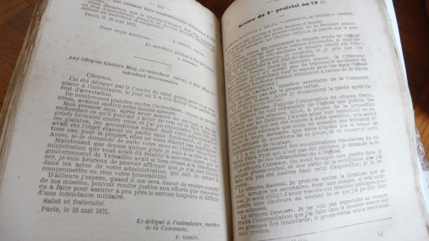 Les 31 séances officielles de la Commune 1871 EO