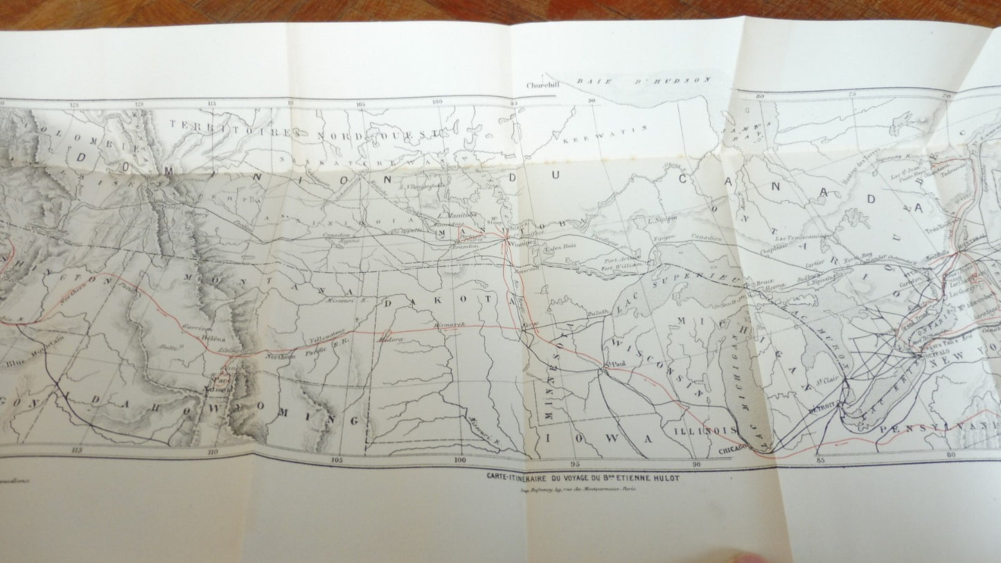 De l'Atlantique au Pacifique (Baron Etienne Hulot) 1888 CANADA USA