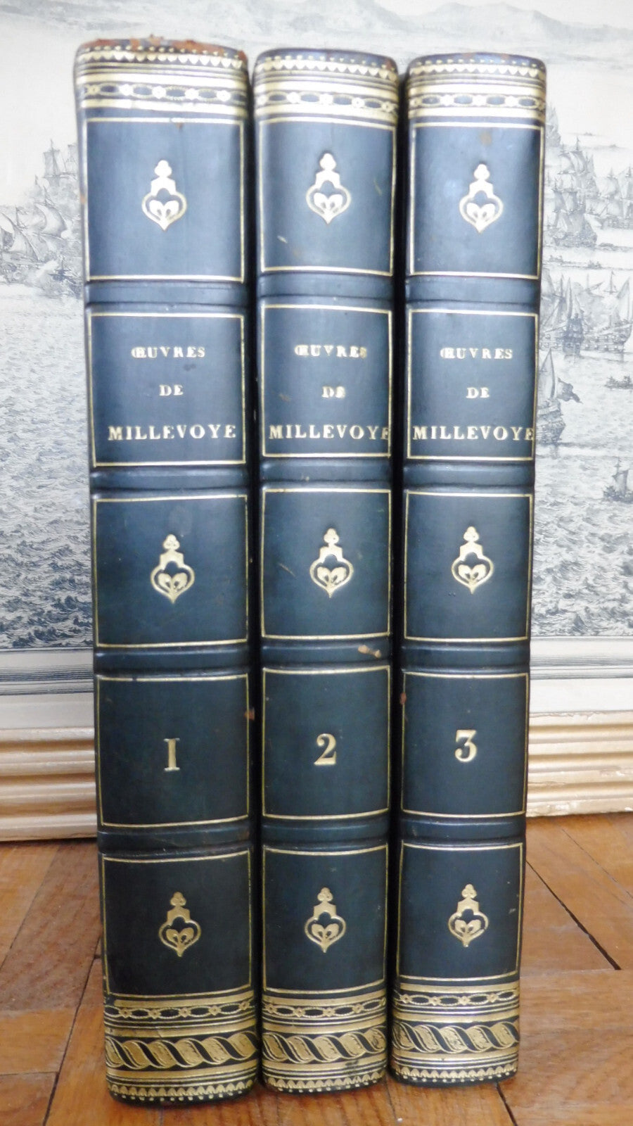 Oeuvres de Millevoye 1827 4 tomes en 3 vol. COMPLET