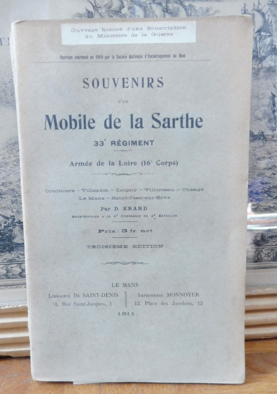 Souvenirs d'un mobile de la Sarthe (D. Erard) 1911 ENVOI