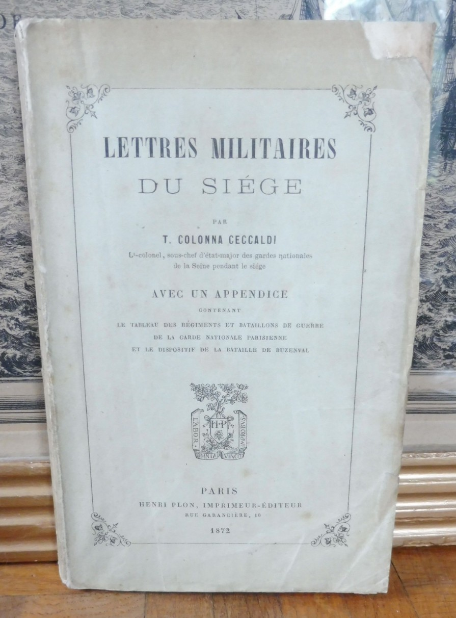 Lettres militaires du siège (T. Colonna Ceccaldi) 1872