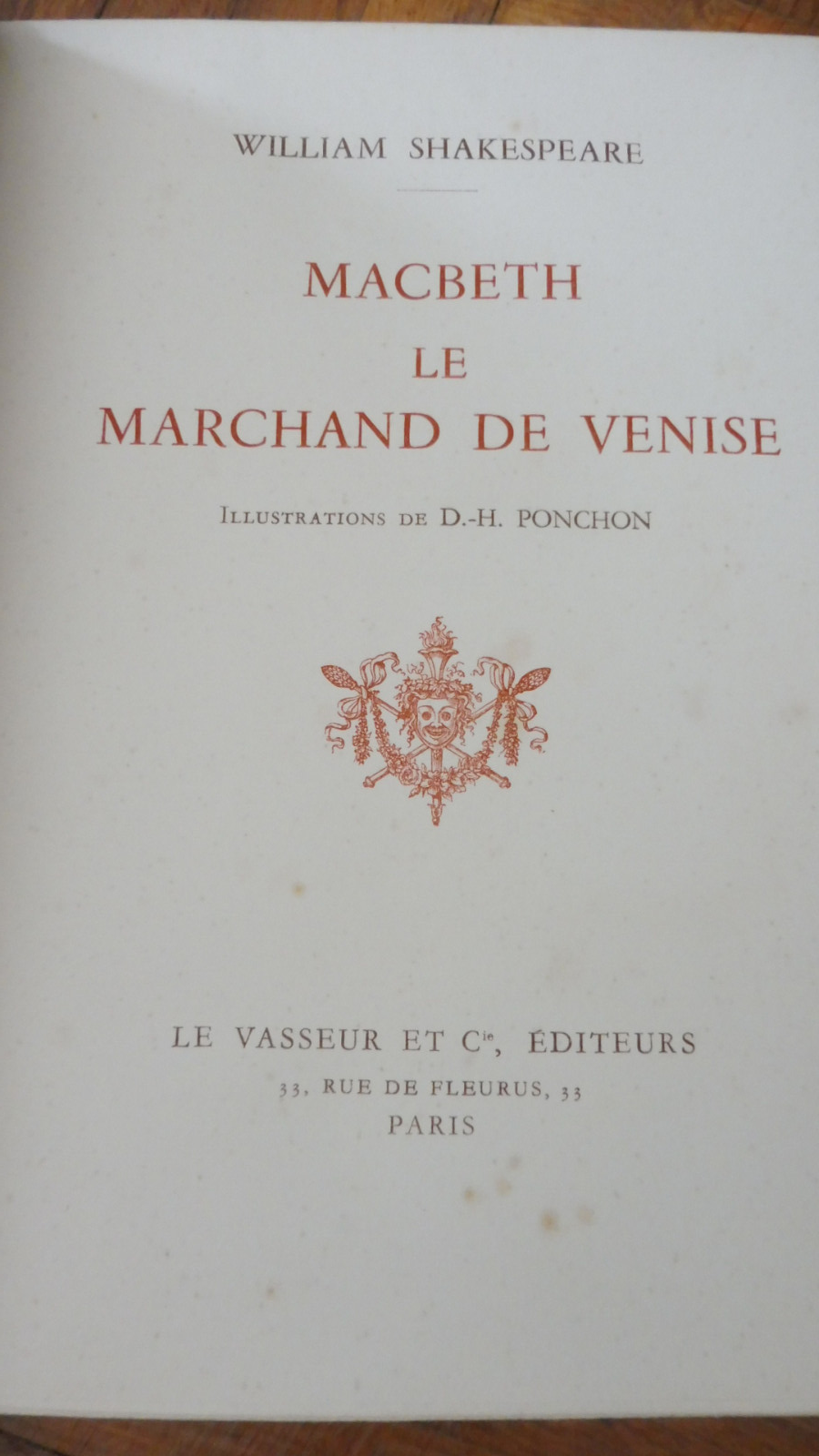 Macbeth. Le Marchand de Venise (Shakespeare) 1939 illus. Ponchon