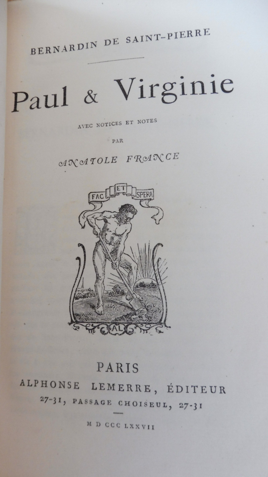 Paul et Virginie (Bernardin de Saint Pierre) 1877