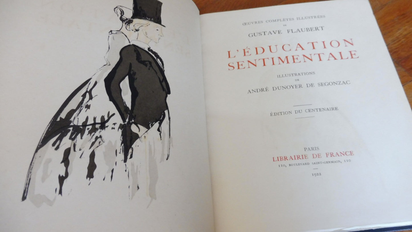 L'Education sentimentale (Gustave Flaubert) 1922 illus. Dunoyer de Segonzac