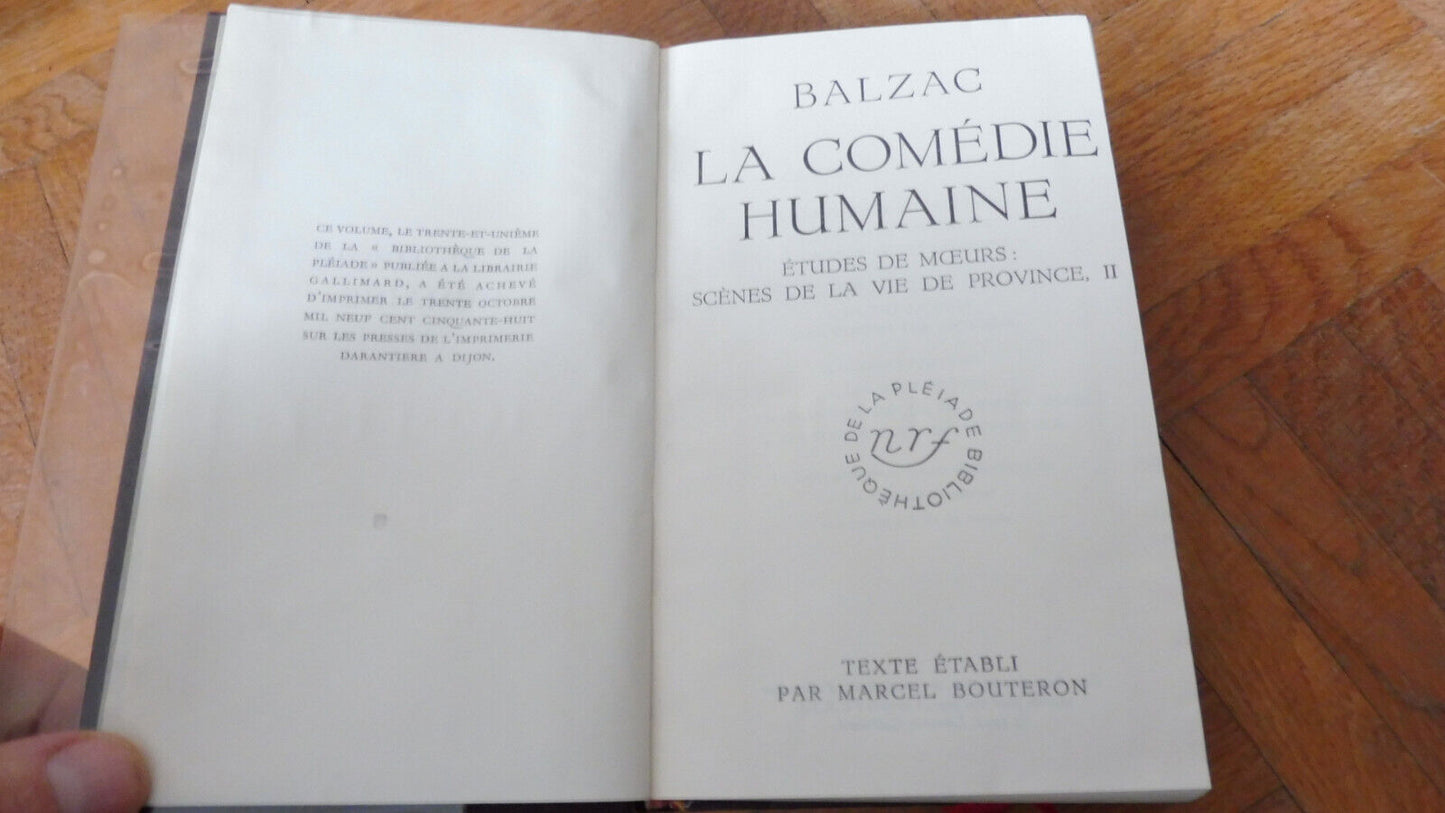 La Comédie humaine. T. IV (Balzac) 1952 PLEIADE
