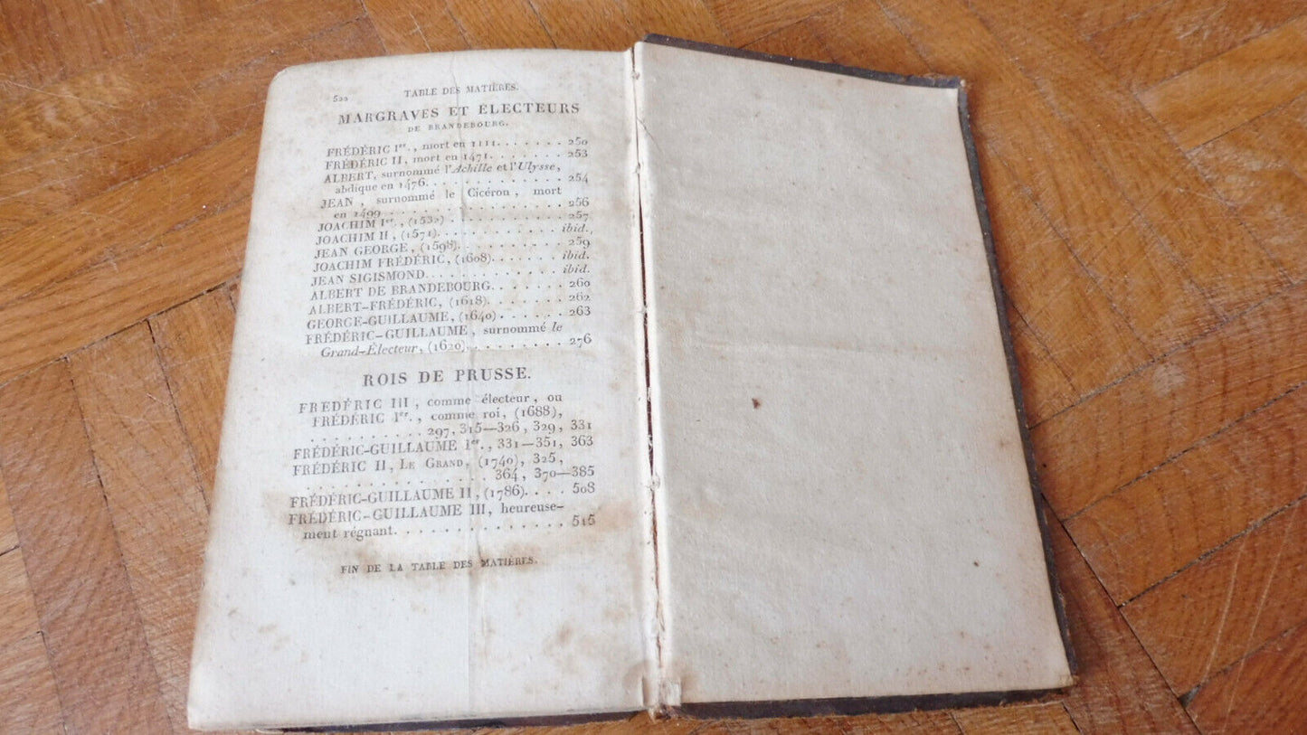 Beautés de l'histoire de Prusse (Nougaret) 1821