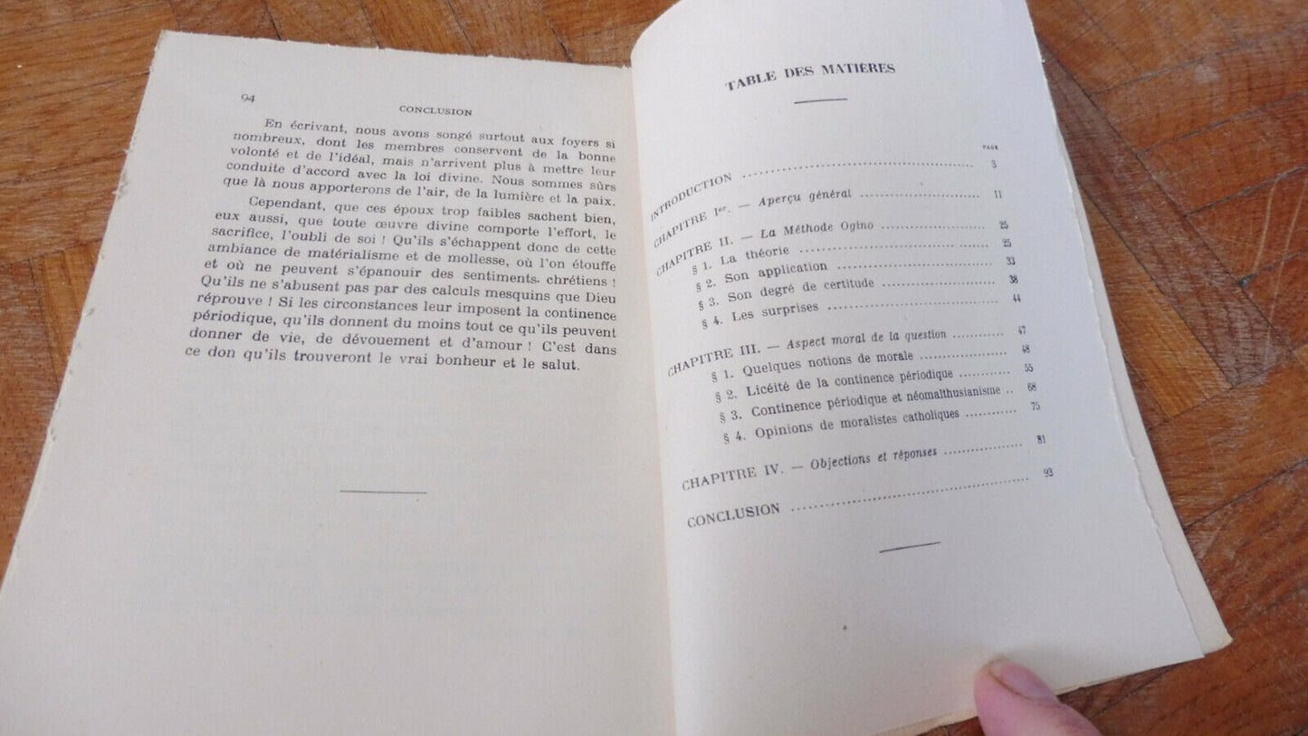 Un Problème moral. La continence périodique dans le mariage (Mayrand) 1934