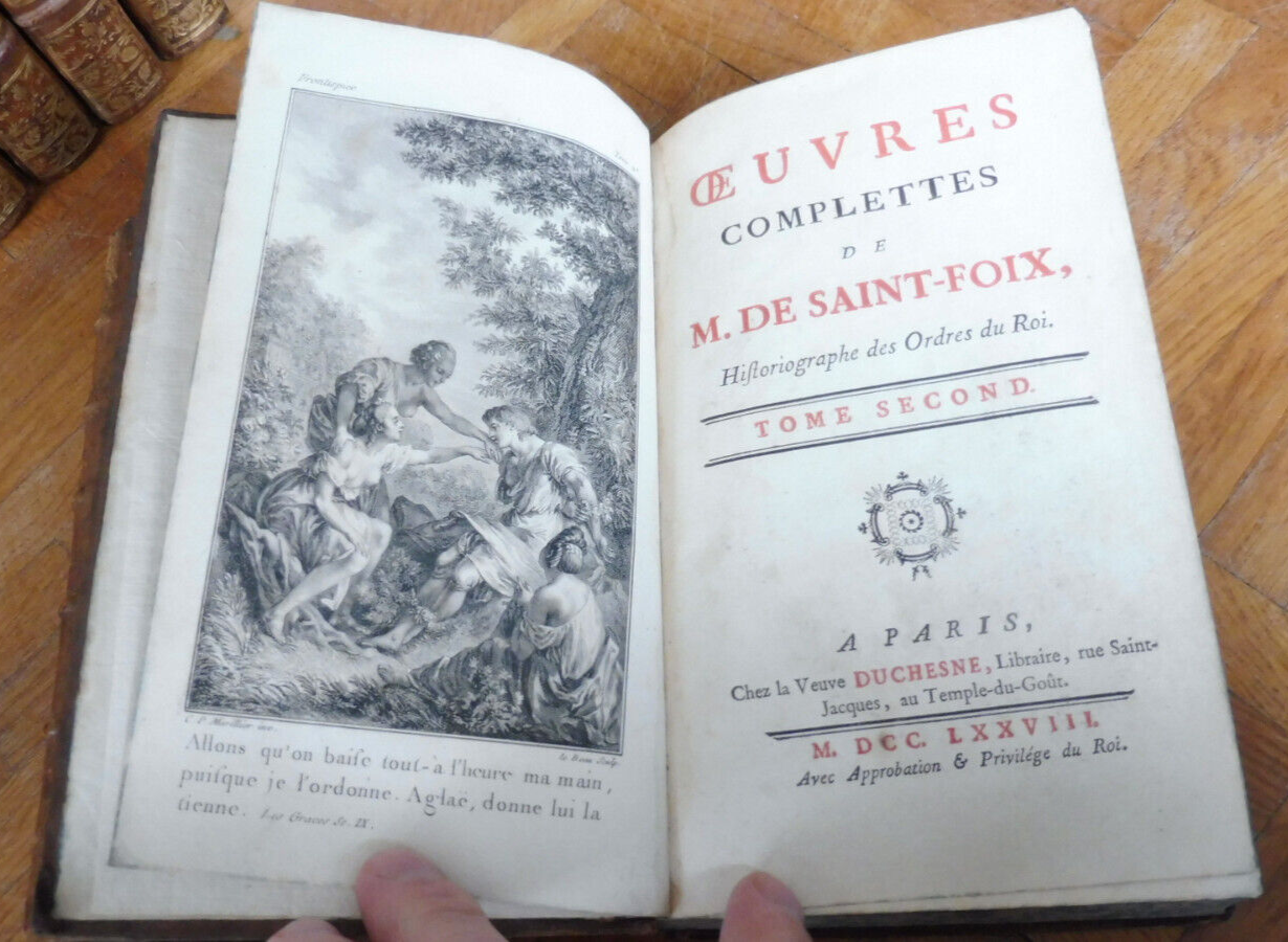Oeuvres complètes de M. De Saint-Foix 1778 6/6 COMPLET